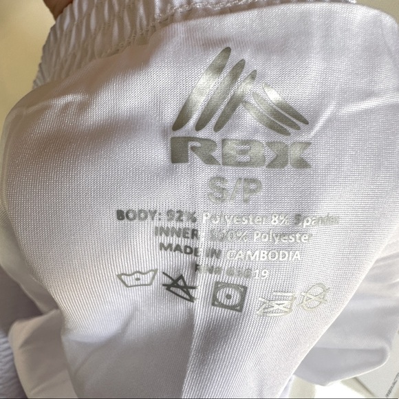 women’s RBX athletic shorts, white, size small/medium - Picture 4 of 6